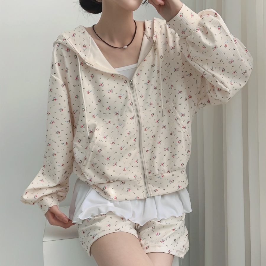 벚꽃세일3일간🌸플라워후드집업세트 set 플라워 후드 집업 아우터 숏팬츠 투피스 세트 트레이닝2color -메종스튜디오 트레이닝세트 투피스 플라워후드집업 상세 이미지 11