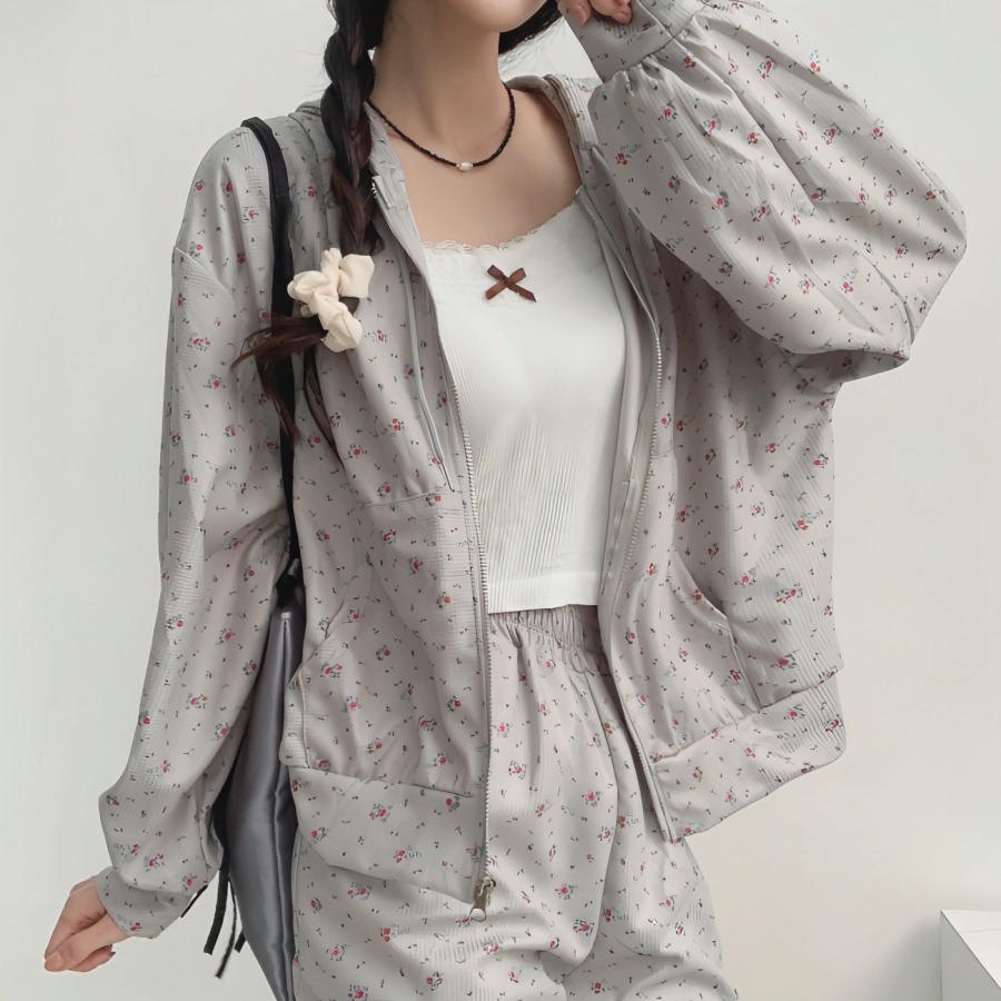 벚꽃세일3일간🌸플라워후드집업세트 set 플라워 후드 집업 아우터 숏팬츠 투피스 세트 트레이닝2color -메종스튜디오 트레이닝세트 투피스 플라워후드집업 상세 이미지 27