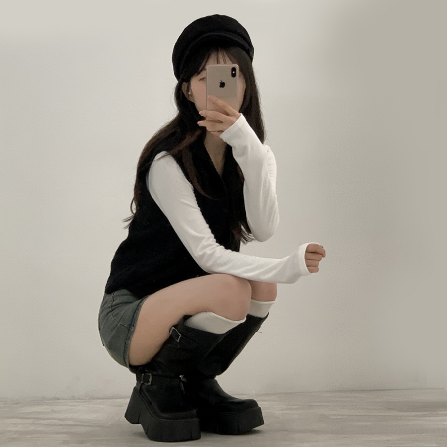[상체커버!]하이넥 투웨이 니트 집업 조끼4color -메종스튜디오 후리스조끼 상세 이미지 22
