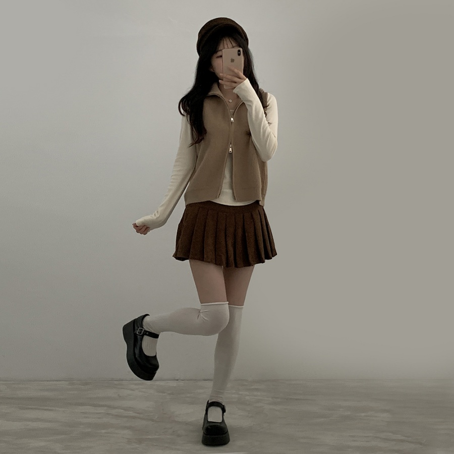 [상체커버!]하이넥 투웨이 니트 집업 조끼4color -메종스튜디오 후리스조끼 상세 이미지 25